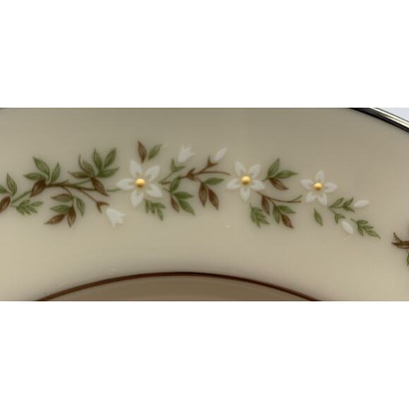 Vtg Lenox Brookdale Platinum Trim 6.5” Bread Dessert Plate Set Of 4 Retired - Picture 6 of 7